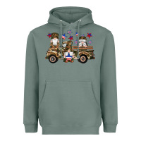 Sage camouflage gnomes american flag star truck Heavyweight Hoodie - Artiststas