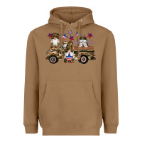 Toasted Coconut camouflage gnomes american flag star truck Heavyweight Hoodie - Artiststas