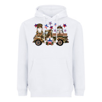 White camouflage gnomes american flag star truck Heavyweight Hoodie - Artiststas