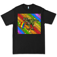Black lgbtq dinosaur t rex tumbler Premium Tee - Artiststas