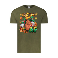Vintage Olive festive af christmas black man sneakers Vintage Tee - RanaPortraitStore