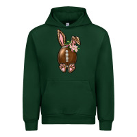 Forest Green American Football Easter Bunny Urban Hoodie - BundleAndBundleShop
