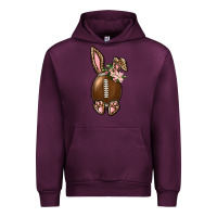 Mauve Wine American Football Easter Bunny Urban Hoodie - BundleAndBundleShop