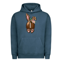 Pigment Midnight Navy American Football Easter Bunny Urban Hoodie - BundleAndBundleShop