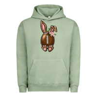 Pigment Oil Green American Football Easter Bunny Urban Hoodie - BundleAndBundleShop