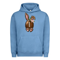 Pigment Pebble Blue American Football Easter Bunny Urban Hoodie - BundleAndBundleShop