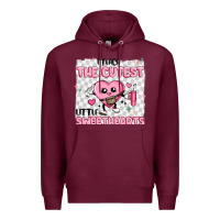Burgundy i teach the cutest little sweethearts Premium Hoodie - MaliasSmallBusiness