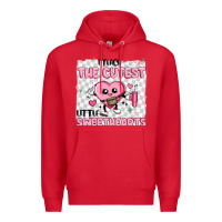 Red i teach the cutest little sweethearts Premium Hoodie - MaliasSmallBusiness
