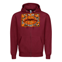 Burgundy fall lips Zipper Hoodie - RacoonDesign