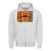 Dove Grey fall lips Zipper Hoodie - RacoonDesign