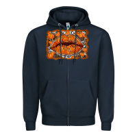 Navy fall lips Zipper Hoodie - RacoonDesign