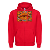 Red fall lips Zipper Hoodie - RacoonDesign