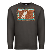 Smoke leopard serape cowhide  leather background Premium Sweatshirt - AdoDesignShop