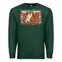 Sports Green leopard serape cowhide  leather background Premium Sweatshirt - AdoDesignShop