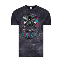 Cloud Black race life  messy bun Vintage Tee - BarkalooDesign