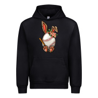 Black Baseball Easter Bunny Urban Hoodie - BundleAndBundleShop