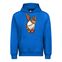 Cobalt Baseball Easter Bunny Urban Hoodie - BundleAndBundleShop