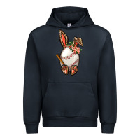 Navy Baseball Easter Bunny Urban Hoodie - BundleAndBundleShop