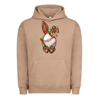 Pigment Burro Baseball Easter Bunny Urban Hoodie - BundleAndBundleShop