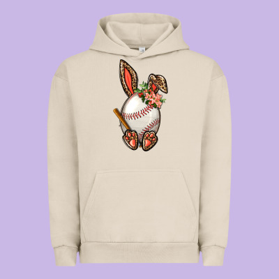 Baseball Easter Bunny Urban Hoodie Designed By Bundleandbundleshop