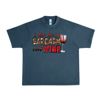 Midnight Navy i run on sarcasm and wine Urban Heavy Tee - Zillion Design Studio