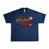 Navy i run on sarcasm and wine Urban Heavy Tee - Zillion Design Studio