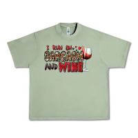 Oil Green i run on sarcasm and wine Urban Heavy Tee - Zillion Design Studio