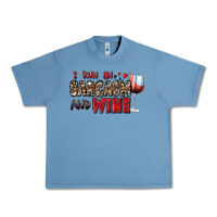 Pebble Blue i run on sarcasm and wine Urban Heavy Tee - Zillion Design Studio