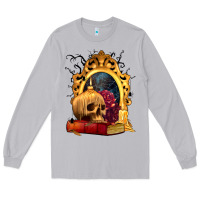 Moon Dust Halloween Skull Candles and Roses Long Sleeve Tee - texasbilliewilder