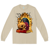 Mushroom Halloween Skull Candles and Roses Long Sleeve Tee - texasbilliewilder