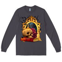 Smoke Halloween Skull Candles and Roses Long Sleeve Tee - texasbilliewilder