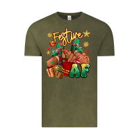 Vintage Olive festive af christmas black girl children sneakers Vintage Tee - RanaPortraitStore