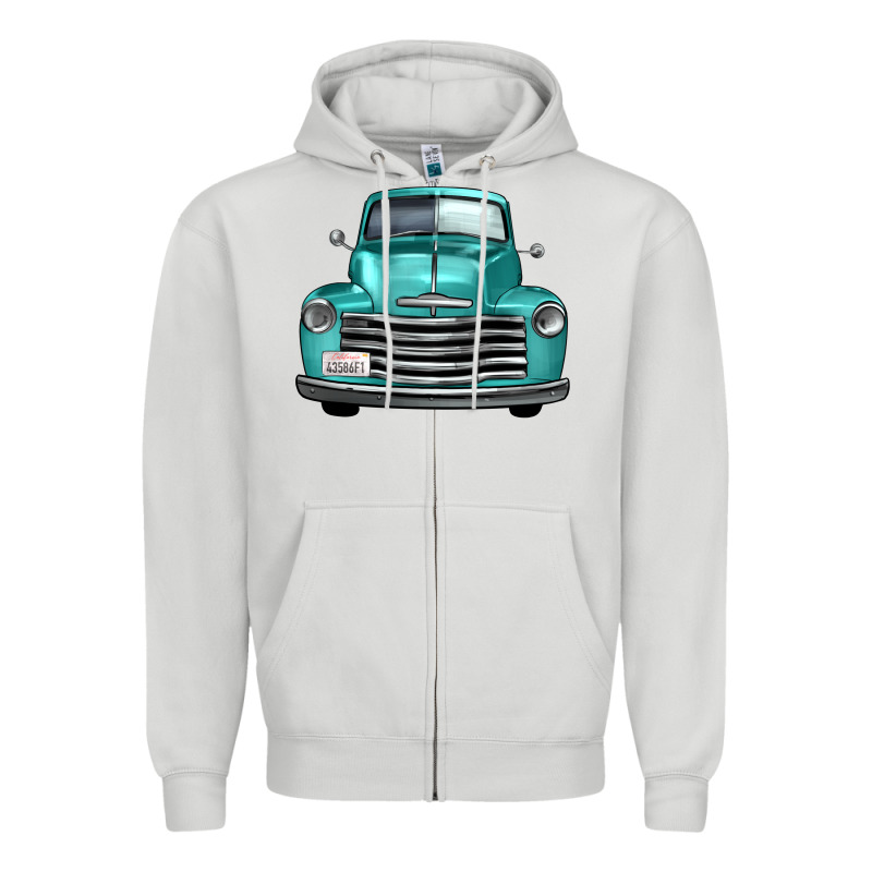 Western Truck Front View Zipper Hoodie by FaDigitalArtStudio | Teevron