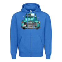 True Royal western truck front view Zipper Hoodie - FaDigitalArtStudio