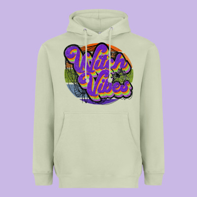 Witch Vibes Heavyweight Hoodie Designed By Jahusdesignshop