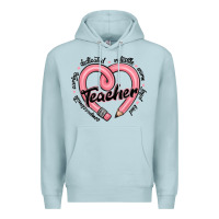 Blue Mist valentine's day pencil heart teacher quotes Premium Hoodie - MaliasSmallBusiness