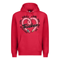 Cardinal valentine's day pencil heart teacher quotes Premium Hoodie - MaliasSmallBusiness