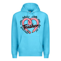 Ocean Blue valentine's day pencil heart teacher quotes Premium Hoodie - MaliasSmallBusiness