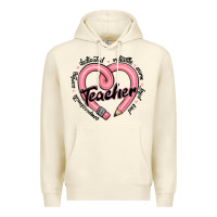Sandshell valentine's day pencil heart teacher quotes Premium Hoodie - MaliasSmallBusiness