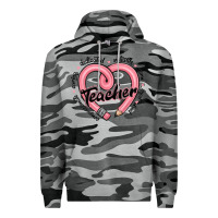 Slate Camo valentine's day pencil heart teacher quotes Premium Hoodie - MaliasSmallBusiness