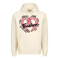 Tofu valentine's day pencil heart teacher quotes Premium Hoodie - MaliasSmallBusiness