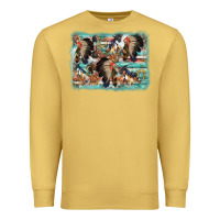 Antique Gold indian western background Premium Sweatshirt - AdoDesignShop