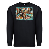 Black indian western background Premium Sweatshirt - AdoDesignShop