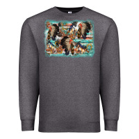 Charcoal Heather indian western background Premium Sweatshirt - AdoDesignShop