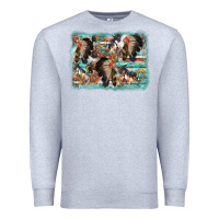 Heather Grey indian western background Premium Sweatshirt - AdoDesignShop
