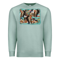 Seafoam indian western background Premium Sweatshirt - AdoDesignShop