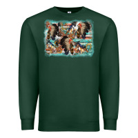 Sports Green indian western background Premium Sweatshirt - AdoDesignShop