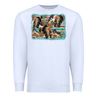White indian western background Premium Sweatshirt - AdoDesignShop