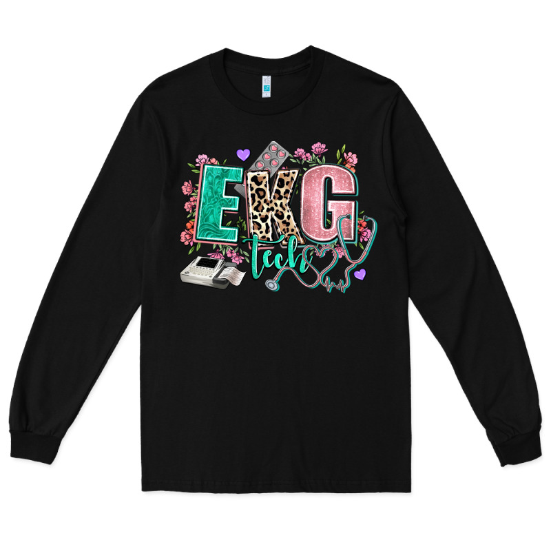 Ekg Tech Long Sleeve Tee by AdoDesignShop | Teevron
