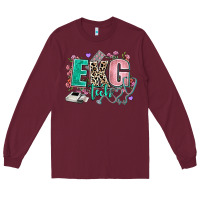 Burgundy ekg tech Long Sleeve Tee - AdoDesignShop